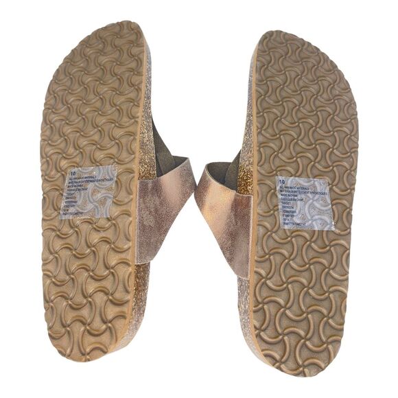 Mossimo Supply Co Knotted Flat Suede Beige Tan Brown Sandal Size 10 - Picture 5 of 5